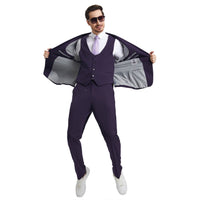 Men's Stacy Adams Hybrid - Fit 3pc Suit Set, Jacket Vest and Pants - Bundle Bus