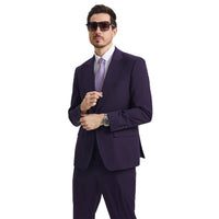 Men's Stacy Adams Hybrid - Fit 3pc Suit Set, Jacket Vest and Pants - Bundle Bus