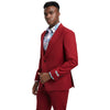 Men's Stacy Adams Hybrid - Fit 3pc Suit Set, Jacket Vest and Pants - Bundle Bus