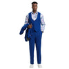Men's Stacy Adams Hybrid - Fit 3pc Suit Set, Jacket Vest and Pants - Bundle Bus