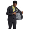 Men's Stacy Adams Hybrid - Fit 3pc Suit Set, Jacket Vest and Pants - Bundle Bus