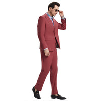 Men's Stacy Adams Hybrid - Fit 3pc Suit Set, Jacket Vest and Pants - Bundle Bus