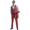 Men's Stacy Adams Hybrid - Fit 3pc Suit Set, Jacket Vest and Pants - Bundle Bus