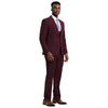 Men's Stacy Adams Hybrid - Fit 3pc Suit Set, Jacket Vest and Pants - Bundle Bus
