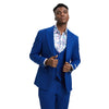 Men's Stacy Adams Hybrid - Fit 3pc Suit Set, Jacket Vest and Pants - Bundle Bus