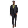 Men's Stacy Adams Hybrid - Fit 3pc Suit Set, Jacket Vest and Pants - Bundle Bus