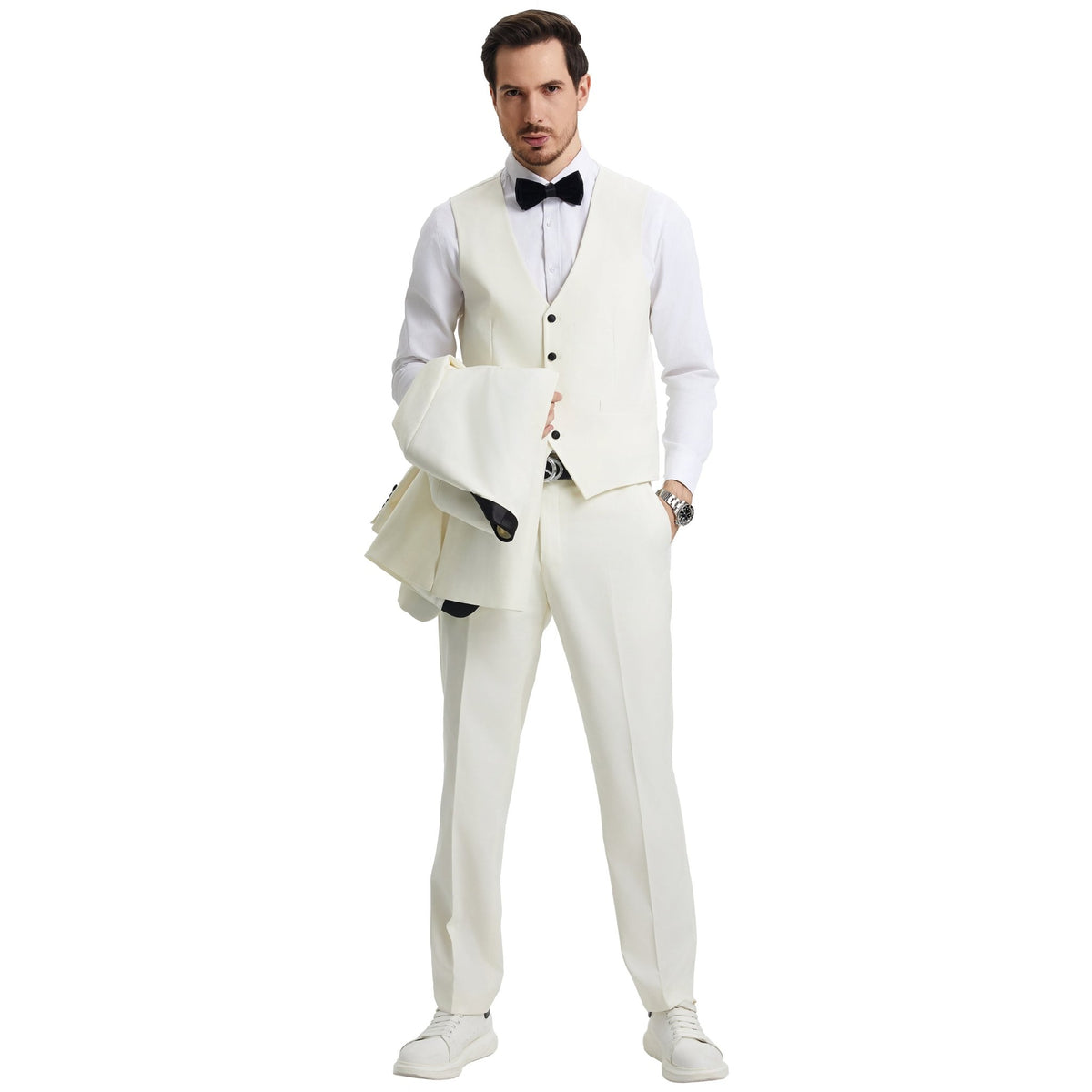 Men's Stacy Adams Hybrid - Fit 3pc Tuxedo Set - Bundle Bus