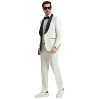 Men's Stacy Adams Hybrid - Fit 3pc Tuxedo Set - Bundle Bus