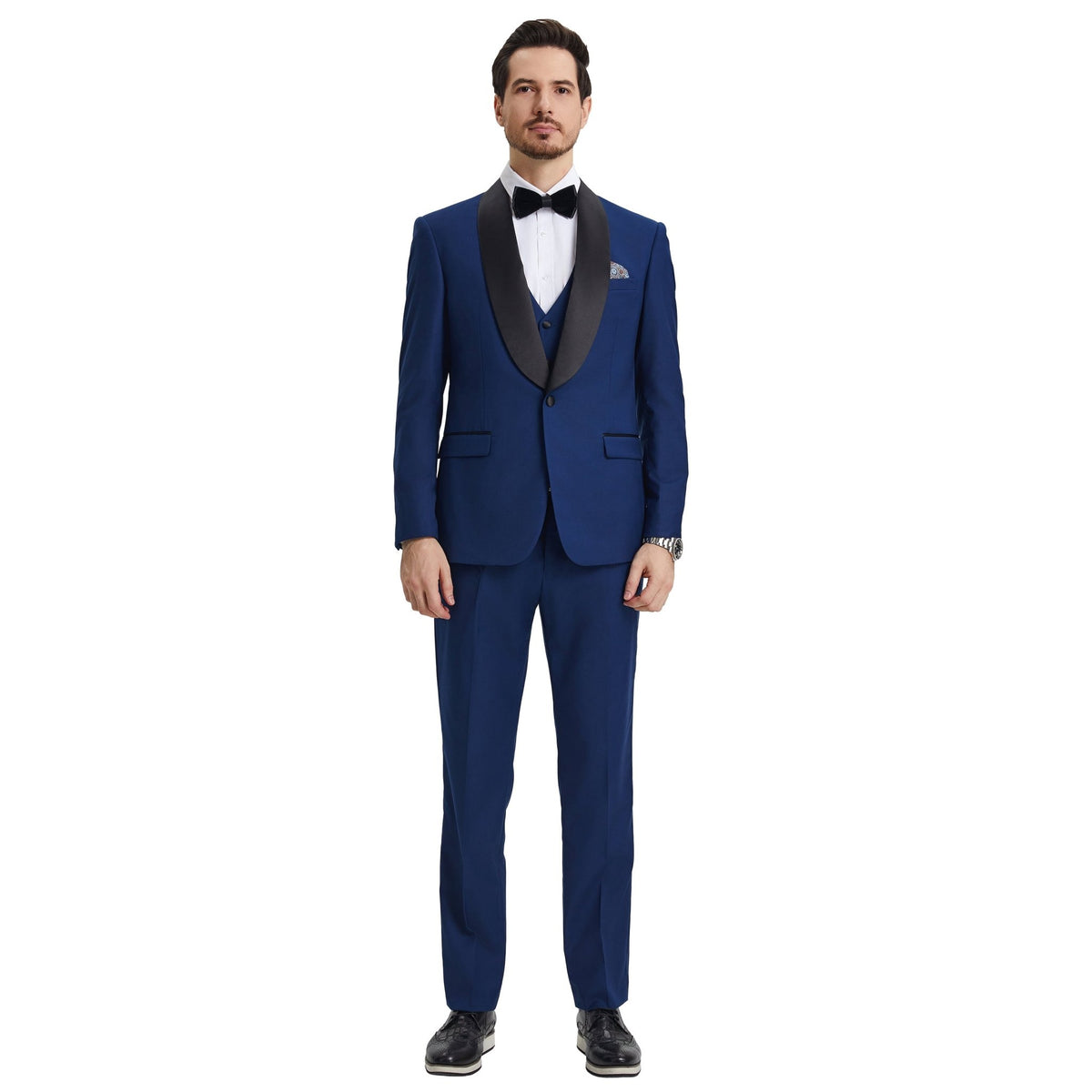 Men's Stacy Adams Hybrid - Fit 3pc Tuxedo Set - Bundle Bus