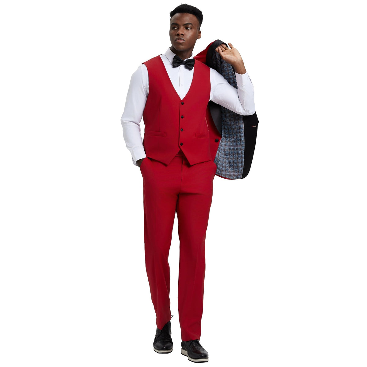 Men's Stacy Adams Hybrid - Fit 3pc Tuxedo Set - Bundle Bus