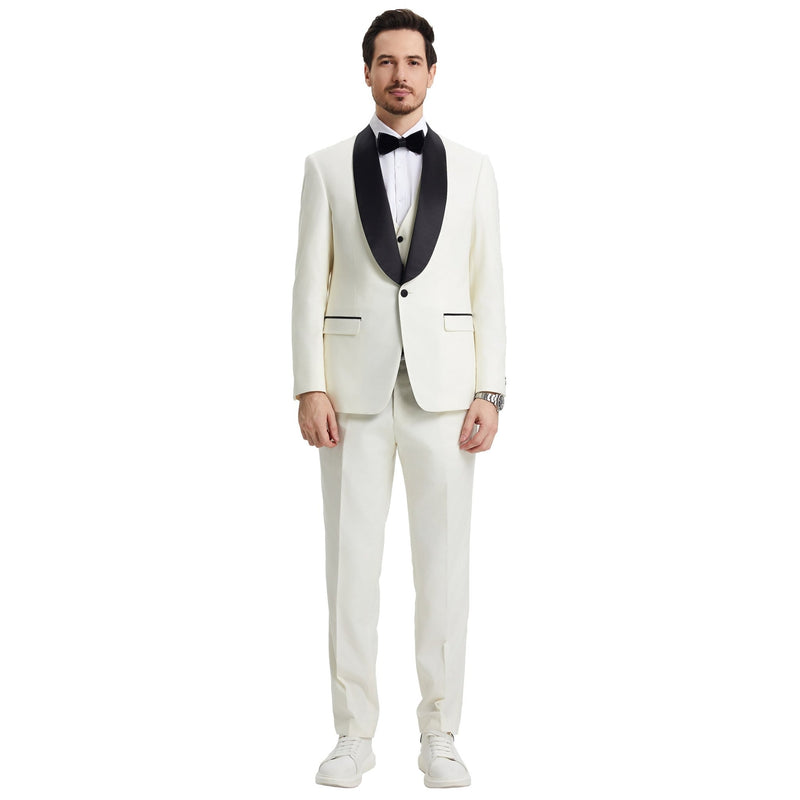 Men's Stacy Adams Hybrid - Fit 3pc Tuxedo Set - Bundle Bus