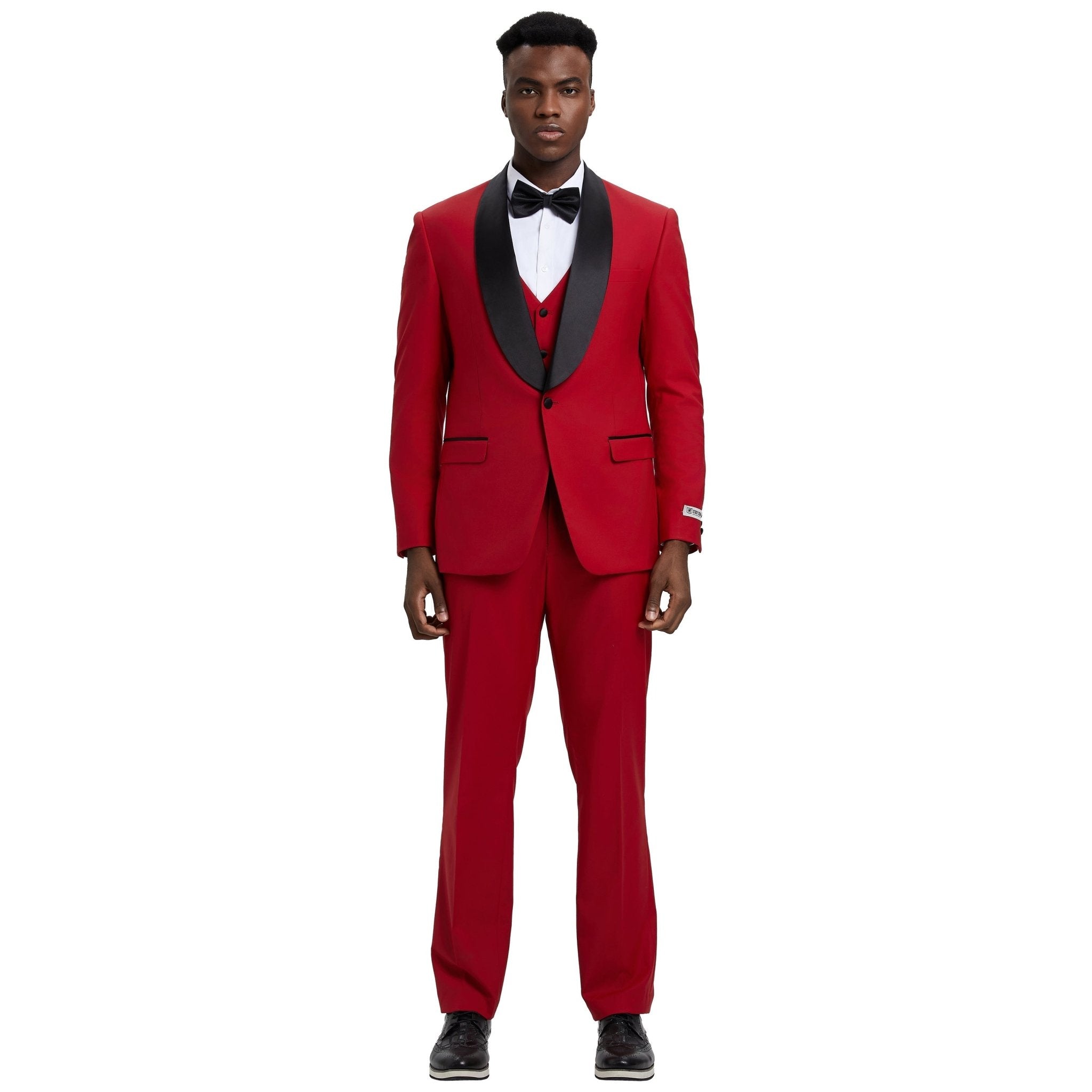 Men's Stacy Adams Hybrid - Fit 3pc Tuxedo Set - Bundle Bus