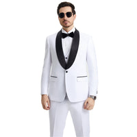 Men's Stacy Adams Hybrid - Fit 3pc Tuxedo Set - Bundle Bus