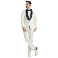 Men's Stacy Adams Hybrid - Fit 3pc Tuxedo Set - Bundle Bus
