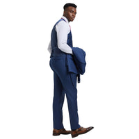 Men's Stacy Adams Sharkskin 3 - Piece Suit - Bundle Bus