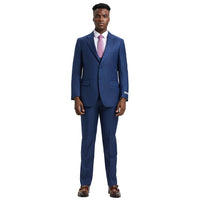 Men's Stacy Adams Sharkskin 3 - Piece Suit - Bundle Bus