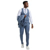 Men's Stacy Adams Sharkskin 3 - Piece Suit - Bundle Bus