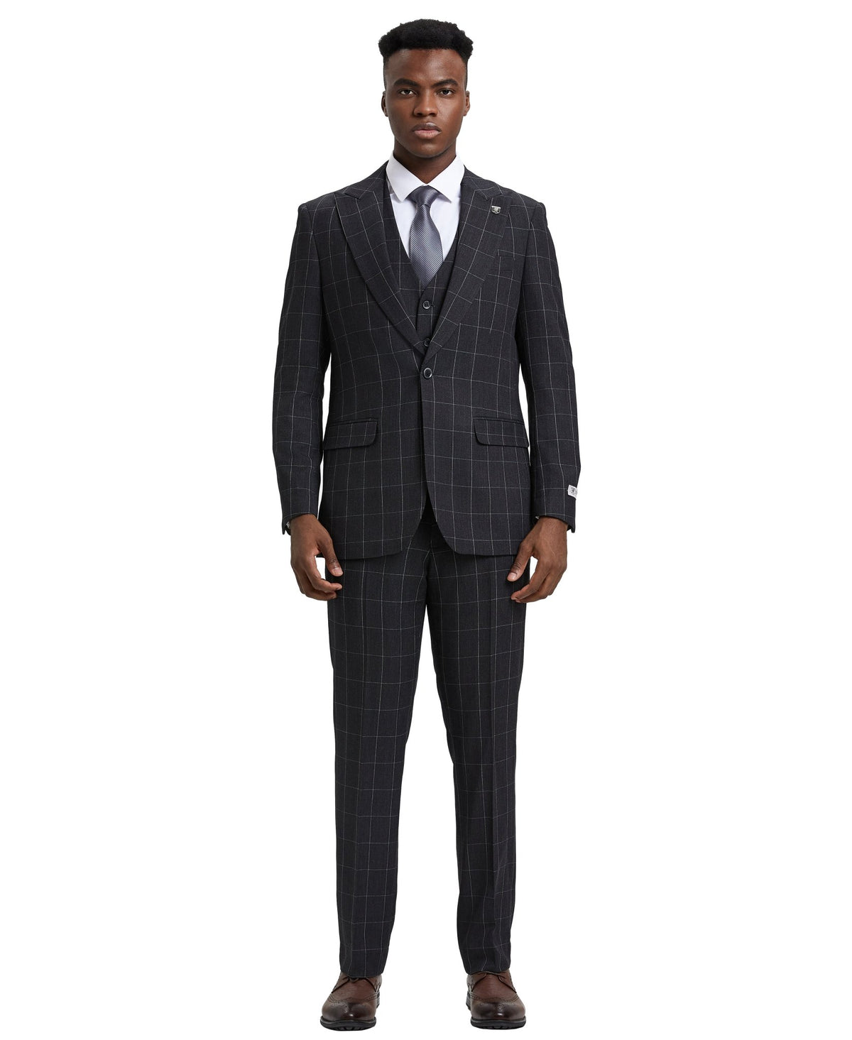 Mens - suit, 3pc, Solid By Stacy Adams - Bundle Bus