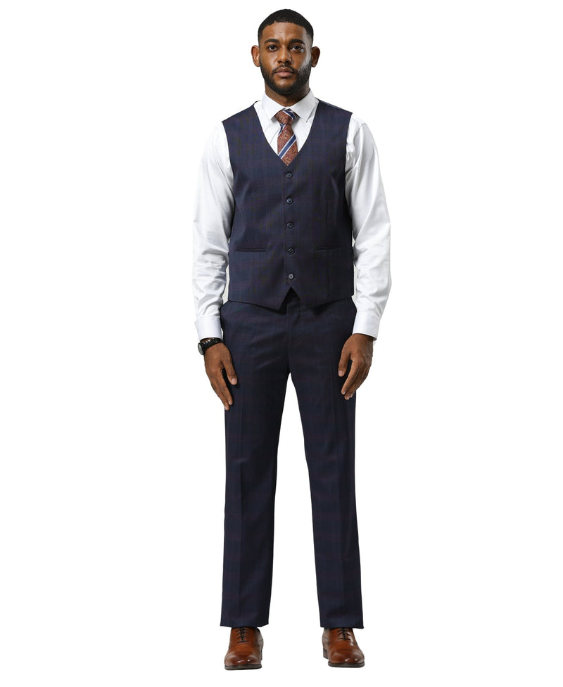 Mens Suit Glen Check by Stacy Adams - Bundle Bus