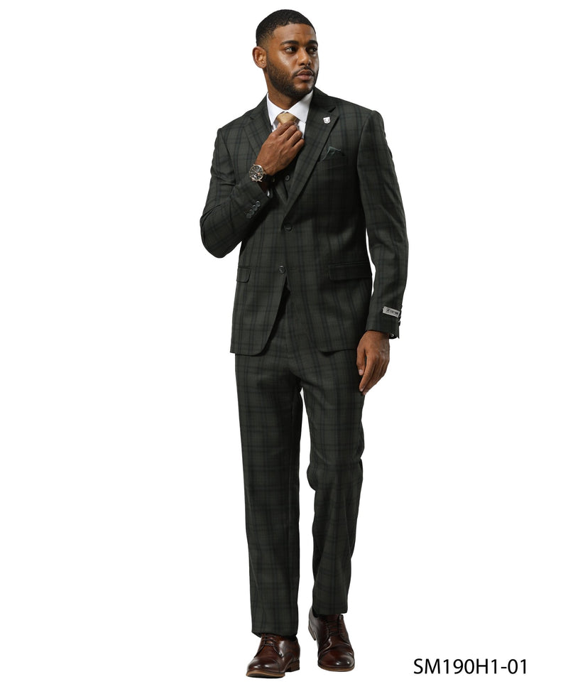 Mens Suit Glen Plaid by Stacy Adams - Bundle Bus