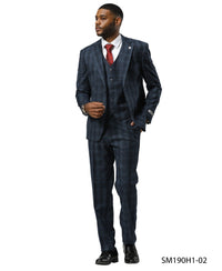 Mens Suit Glen Plaid by Stacy Adams - Bundle Bus