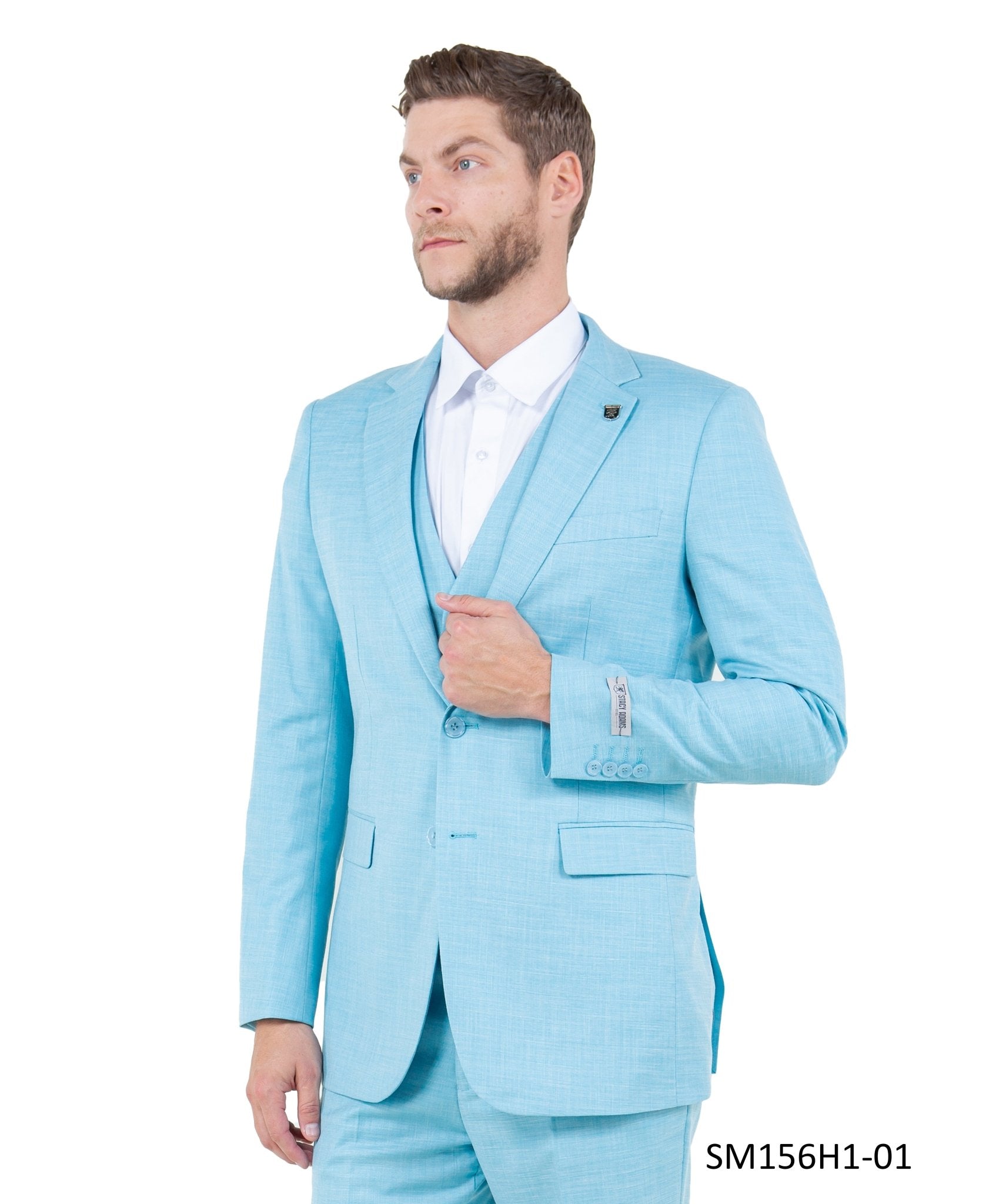 Mens Suit Solid by Stacy Adams - Bundle Bus