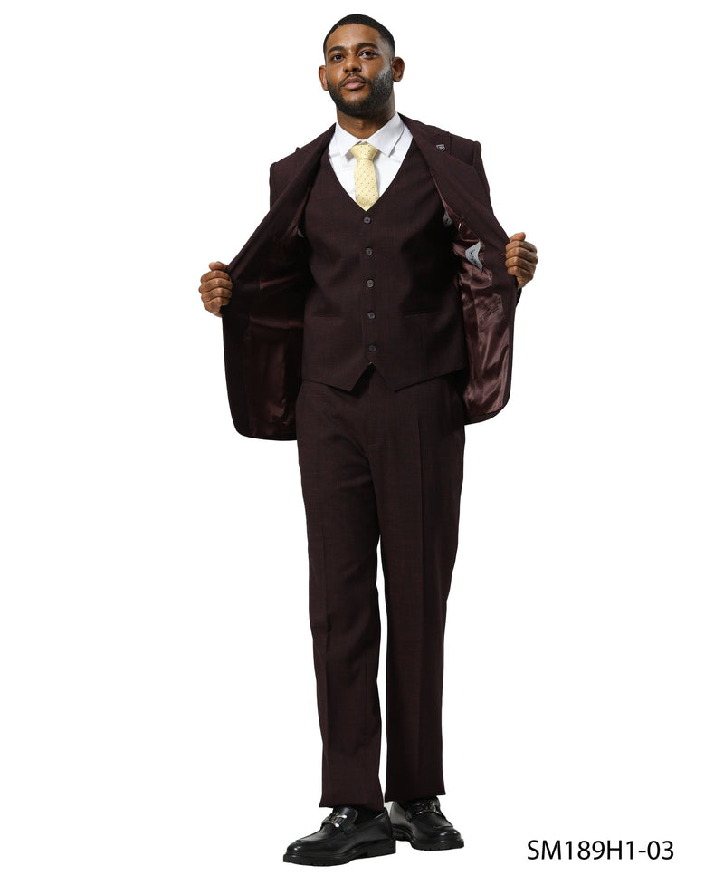 Mens Suit Tattersall Pattern by Stacy Adams - Bundle Bus