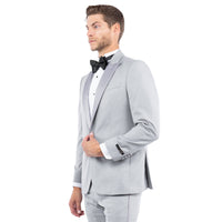 Men's Tailored - Fit Suits Separates Tuxedo Jacket w/ Peak Lapel - Bundle Bus