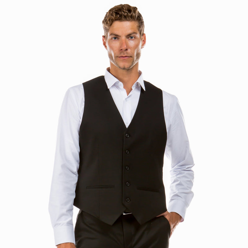 Men's Tailored - Fit Suits Separates Vest - Bundle Bus