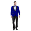 Men's Velvet Slim - Fit Blazer w/ Satin Shawl Collar - Bundle Bus