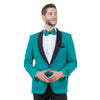 Men's Velvet Slim - Fit Blazer w/ Satin Shawl Collar - Bundle Bus