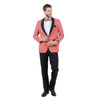 Men's Velvet Slim - Fit Blazer w/ Satin Shawl Collar - Bundle Bus