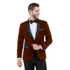 Men's Velvet Slim - Fit Blazer w/ Satin Shawl Collar - Bundle Bus