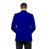 Men's Velvet Slim - Fit Blazer w/ Satin Shawl Collar - Bundle Bus