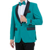 Men's Velvet Slim - Fit Blazer w/ Satin Shawl Collar - Bundle Bus