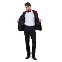 Men's Velvet Slim - Fit Blazer w/ Satin Shawl Collar - Bundle Bus