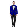 Men's Velvet Slim - Fit Blazer w/ Satin Shawl Collar - Bundle Bus