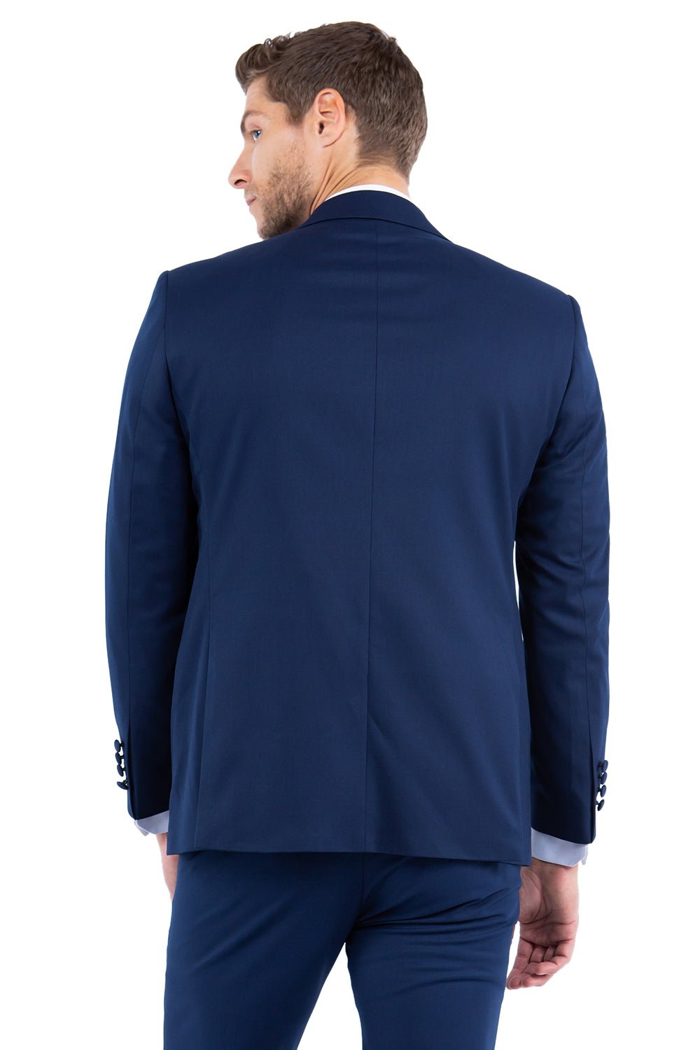 Navy Zegarie Notch Lapel Tuxedo Jacket For Men - Bundle Bus