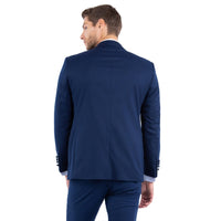 Navy Zegarie Notch Lapel Tuxedo Jacket For Men - Bundle Bus