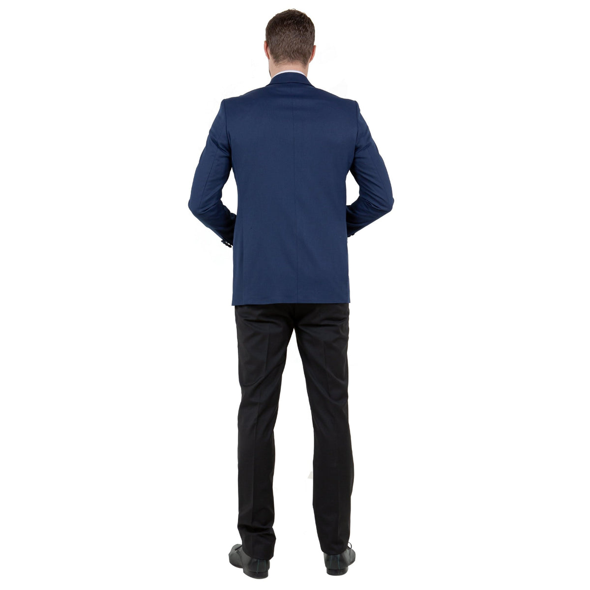 Navy Zegarie Peak Lapel Tuxedo Jacket For Men - Bundle Bus