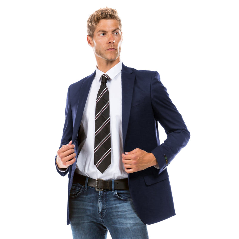 Navy Zegarie Suit Separates Solid Dinner Jacket For Men - Bundle Bus