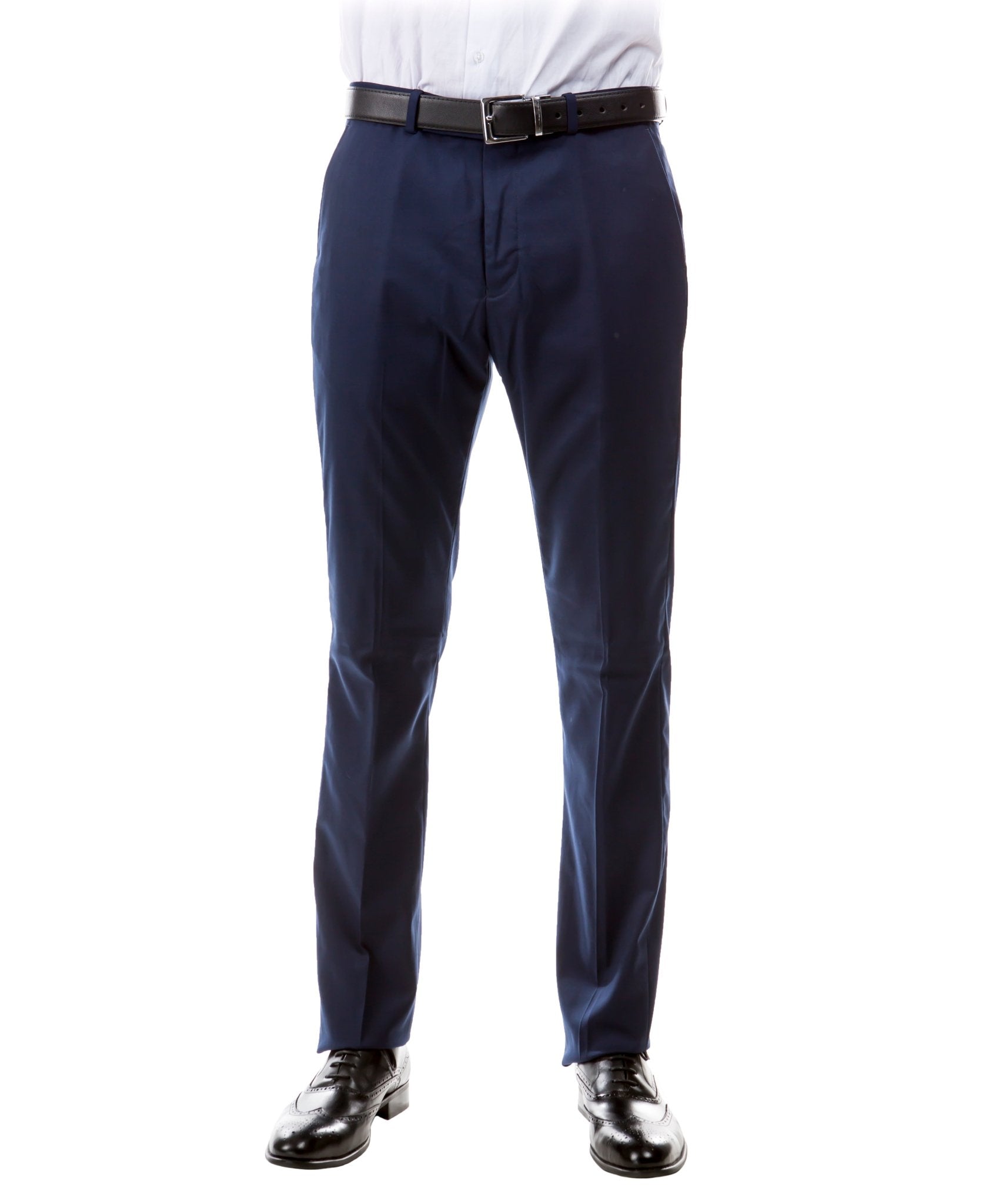 Navy Zegarie Suit Separates Solid Men's Dress Pants - Bundle Bus