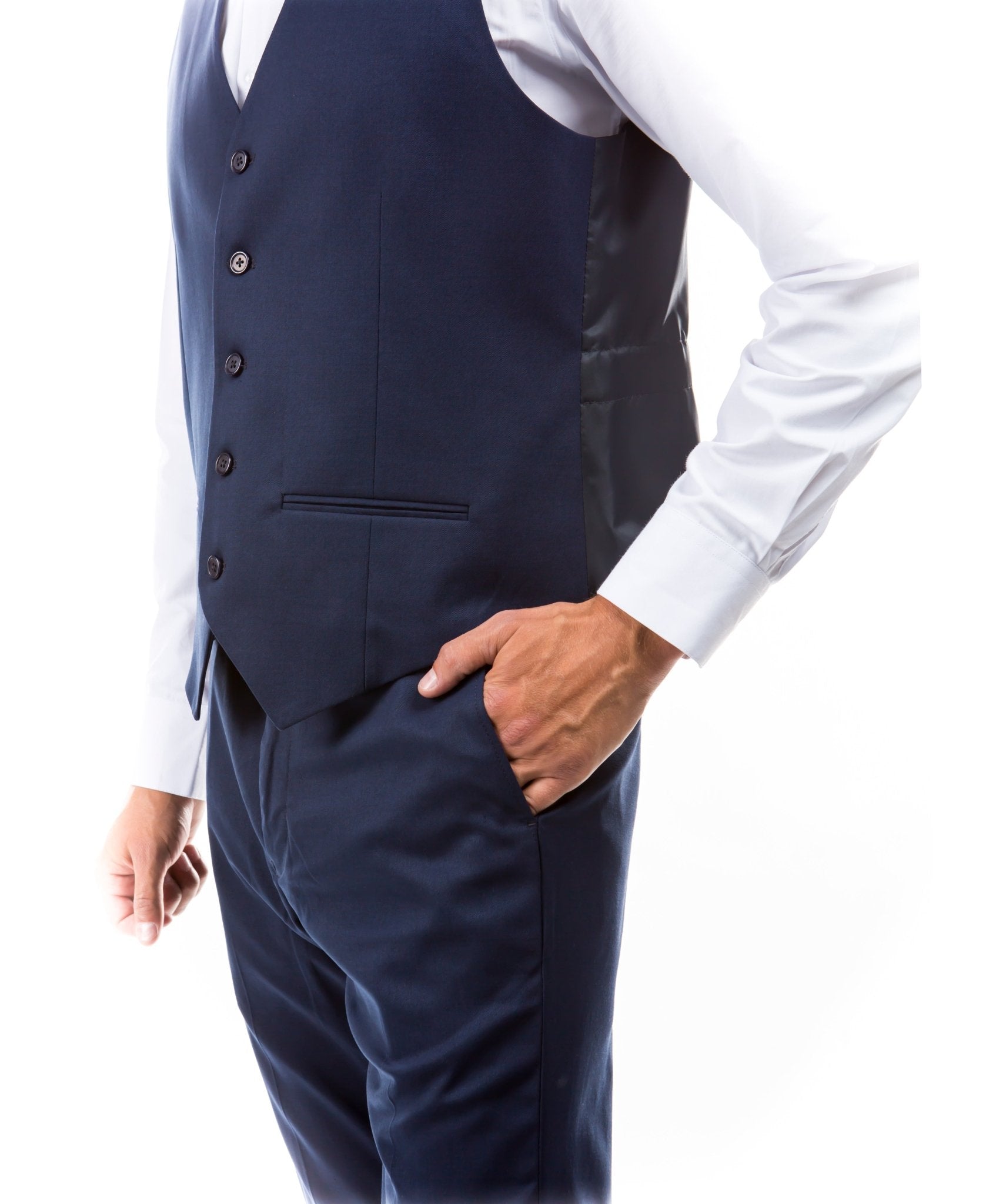 Navy Zegarie Suit Separates Solid Men's Vests For Men - Bundle Bus