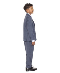 Perry Ellis Boy's 5pc Glenplaid Suit - Bundle Bus