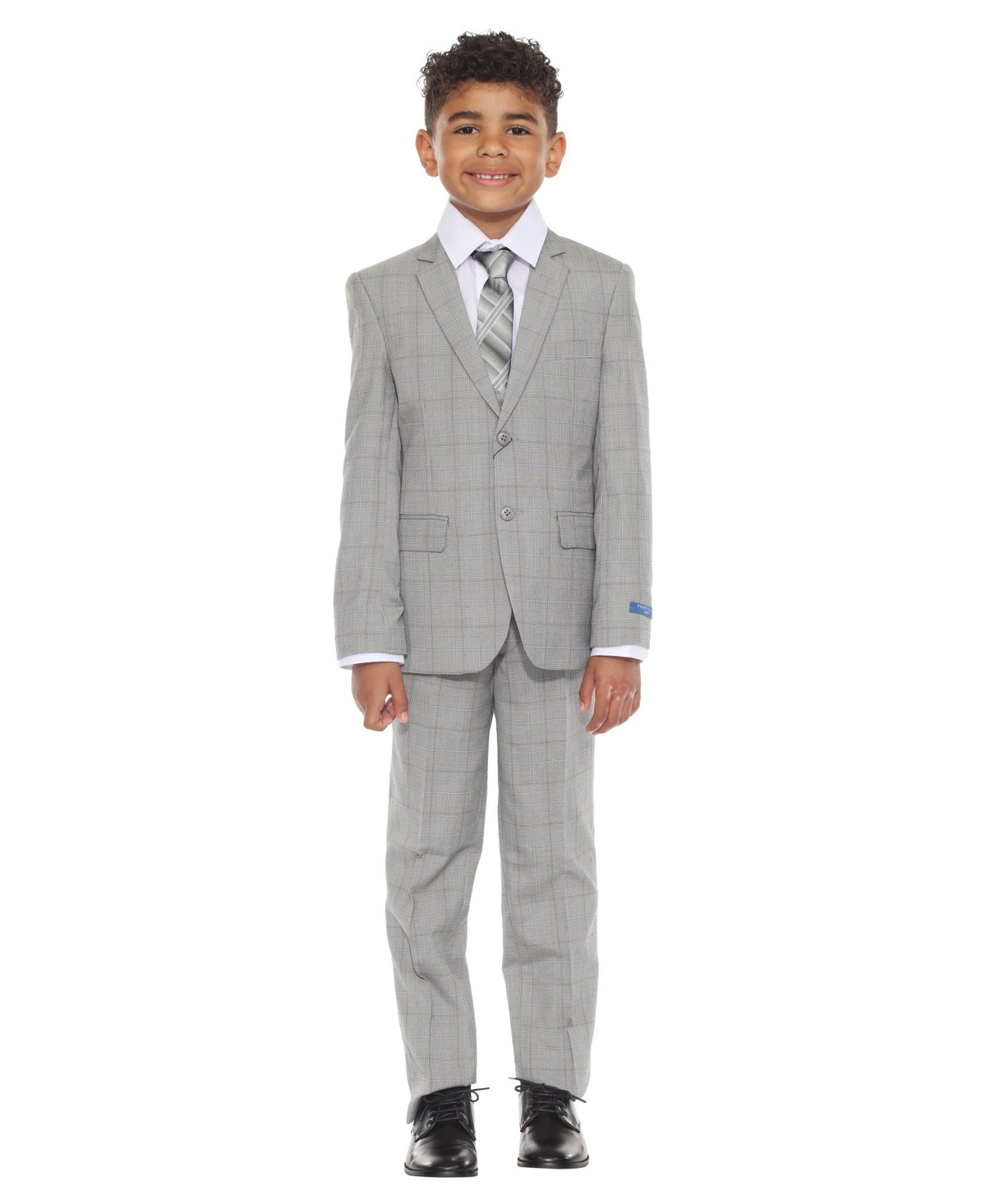 Perry Ellis Boy's 5pc Glenplaid Suit - Bundle Bus