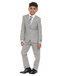 Perry Ellis Boy's 5pc Glenplaid Suit - Bundle Bus