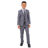 Perry Ellis Boy's 5pc Solid Suit - Bundle Bus