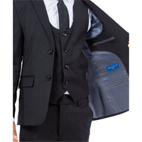 Perry Ellis Boy's 5pc Solid Suit - Bundle Bus