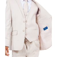 Perry Ellis Boy's 5pc Solid Suit - Bundle Bus