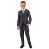 Perry Ellis Boy's 5pc Solid Suit - Bundle Bus